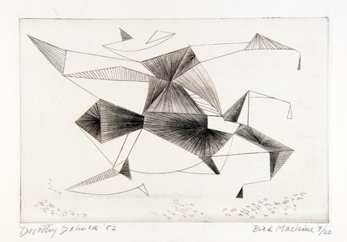 Bird Machine No. 1, 1952 — etching